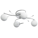 Ceiling Lamp with Round Glass Shades for 4 G9 LED Lights 337908