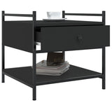 Coffee Table Black 50x50x50 cm Engineered Wood 833965