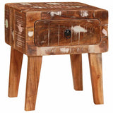 End Table with Drawer Brown 40 x 32 x 46 cm Solid Reclaim Wood 4104556