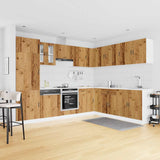 14 Piece Kitchen Cabinet Set Porto Old Wood Engineered Wood 3314999