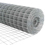 Fence with Posts Silver 0.8 x 25 m Steel 3336198