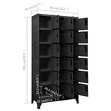 Locker Cabinet Anthracite 90x40x180 cm Steel 339831