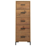 Chest of Drawers 42x35x110 cm Solid Pinewood 349927