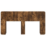Headboard Cabinet with Storage Smoked Oak Engineered Wood 8001224