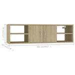 Wall Shelf Sonoma Oak 102x30x29 cm Engineered Wood 806259
