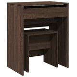 Dressing Table and Stool Brown Oak 60x40x113.5 cm 848219