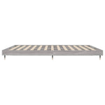 ZNTS Bed Frame without Mattress Grey Sonoma 200x200 cm Engineered Wood 832115