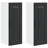 Wall Cabinet PORTO 2 pcs Black 30 x 31 x 80 cm Engineered Wood 885358