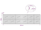 Gabion with 5 mm Wire and 10x10 cm Mesh 300x10x100 cm 3464928