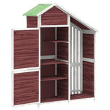Garden Tool Shed Mocha 120x53,5x170 cm Solid Wood Pine 172248