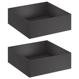 Garden Planter 2 pcs Black 60 x 60 x 20 cm Cold-rolled Steel 8004995