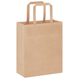 ZNTS Paper Bags 250 pcs with Handles Brown 18x8x22 cm 4101810