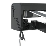 Retractable Awning Anthracite and White 3.5x2.5 m Fabric&Aluminium 3216129
