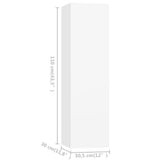 4 Piece TV Cabinet Set White Engineered Wood 3078733