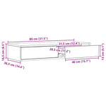 ZNTS Bed Drawers White 80x36,5x16,5 cm Engineered Wood 866923