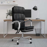 Reclining Office Chair Black Faux Leather 349799