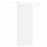 Sliding Door White 93 x 211 cm Solid Pine Wood 3333265