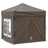 Folding Party Tent with Sidewalls Taupe 2x2 m 93505
