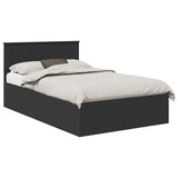 Bed Frame with Headboard Black 120 x 200 cm Engineered Wood 3408691