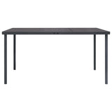 Outdoor Dining Table Anthracite 150x90x74 cm Steel 313087