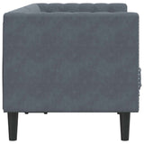 Sofa Dark Grey 174 x 74.5 x 70.5 cm Velvet 42013020