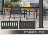 3 x 3 Retractable Pergola, Garden Gazebo Shelter with Aluminium Frame, for Grill, Patio, Deck, T3398P377598
