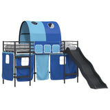Kids'Loft Bed Frame Black and Blue 90 x 190 cm Metal 42020838