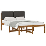Bed Frame with Upholstered Headboard Natural and Dark Grey 3425343