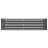 Garden Raised Bed Anthracite Powder-coated steel Large Durable 318871