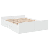 Bed Frame with Drawers without Mattress White 120x190 cm Small Double 3280321