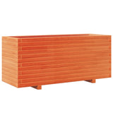 Garden Planter Wax Brown 110x40x49.5 cm Solid Wood Pine 847380