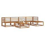 Outdoor Sofa Set 6 pcs Natural Solid Acacia Wood 3367457