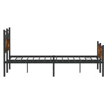 Bed Frame without Mattress Smoked Oak 140x200 cm Engineered Wood 4106927