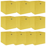 Storage Boxes 10 pcs Yellow 32x32x32 cm Fabric 288367