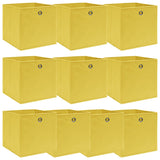 ZNTS Storage Boxes 10 pcs Yellow 32x32x32 cm Fabric 288367