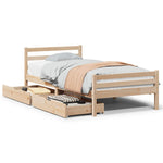Bed Frame without Mattress 100x200 cm Solid Wood Pine 3301606