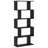 Book Cabinet Black Oak 70 x 24 x 161 cm Engineered Wood 879669
