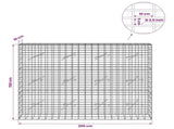 Gabion with 3.5 mm Wire and 5x10 cm Mesh 200x10x150 cm 3462550