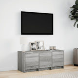 TV Cabinet with LED Grey Sonoma 97x34x40 cm Engineered Wood 852241
