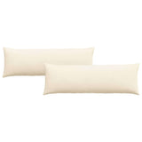 Sofa Pillows 2 pcs Cream 120 x 40 cm Corduroy Fabric 42013819