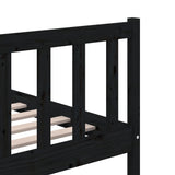3101177 Bed Frame without Mattress Black Solid Wood 200x200 cm
