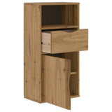 Side Cabinet with Drawer ODDA 40x24x79 cm Solid Wood Pine 4103599