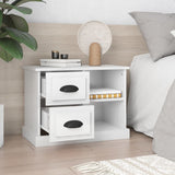 Bedside Cabinet High Gloss White 60x35.5x45 cm 816370