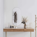 Wall Mirror Silver 100x45 cm Oval 348194