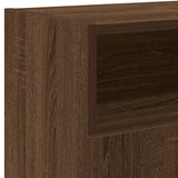 TV Cabinet with LED Lights Brown Oak 120x30x50 cm 815716
