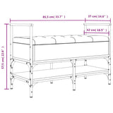 Shoe Bench Grey Sonoma 85.5x42x57.5 cm Engineered Wood 835232