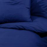 Duvet Cover Set Navy Blue 200x220 cm Cotton 136153