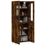 Highboard Smoked Oak 69.5x34x180 cm Engineered Wood 3198206