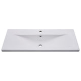Sink Cabinet with Built-in Basin Black Engineered Wood 3099069