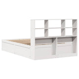 Bed Frame without Mattress White 120x190 cm Small Double Solid Wood Pine 3323474